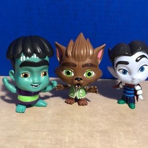 Playskool Netflix Super Monsters Set of 3 Frankie Drac Shadows Lobo Howler
